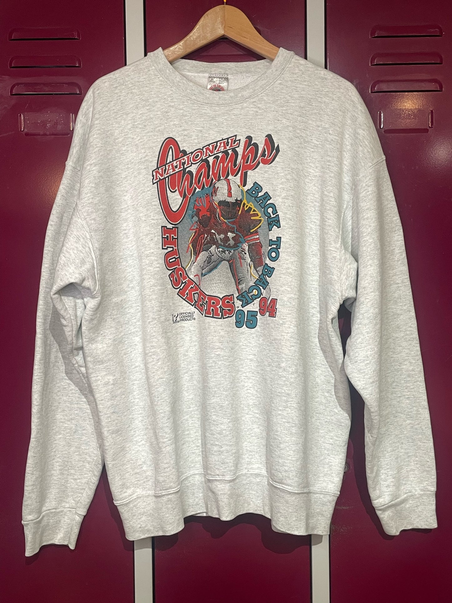 VINTAGE 90s WASHINGTON HUSKIES "94-95 BACK TO BEACK" CREWNECK SWEATSHIRT SZ: XL