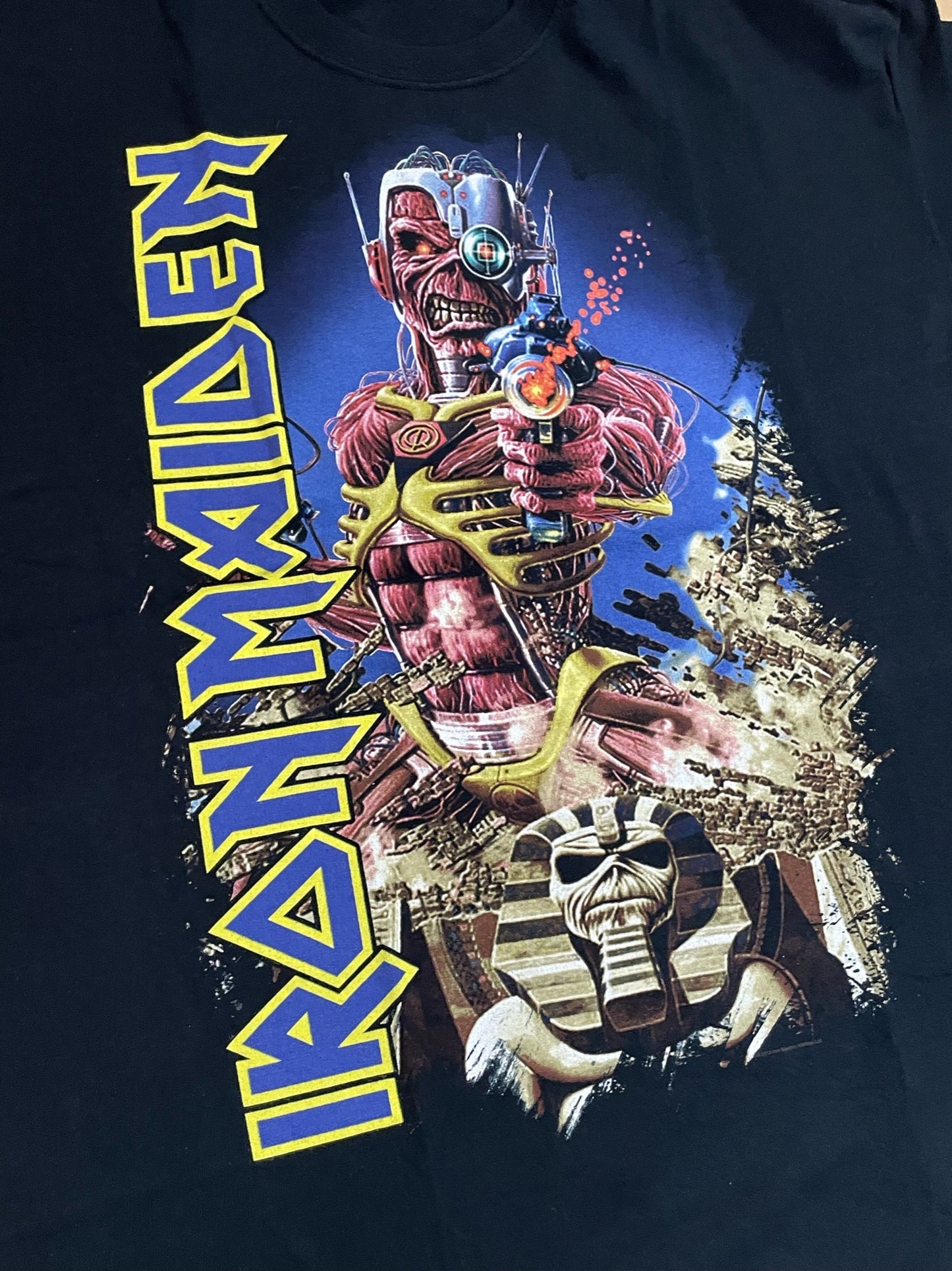 IRON MAIDEN "SOMEWHERE BACK IN TIME:THE BEST OF 1980-1989" MUSIC BAND T-SHIRT  SZ: XL