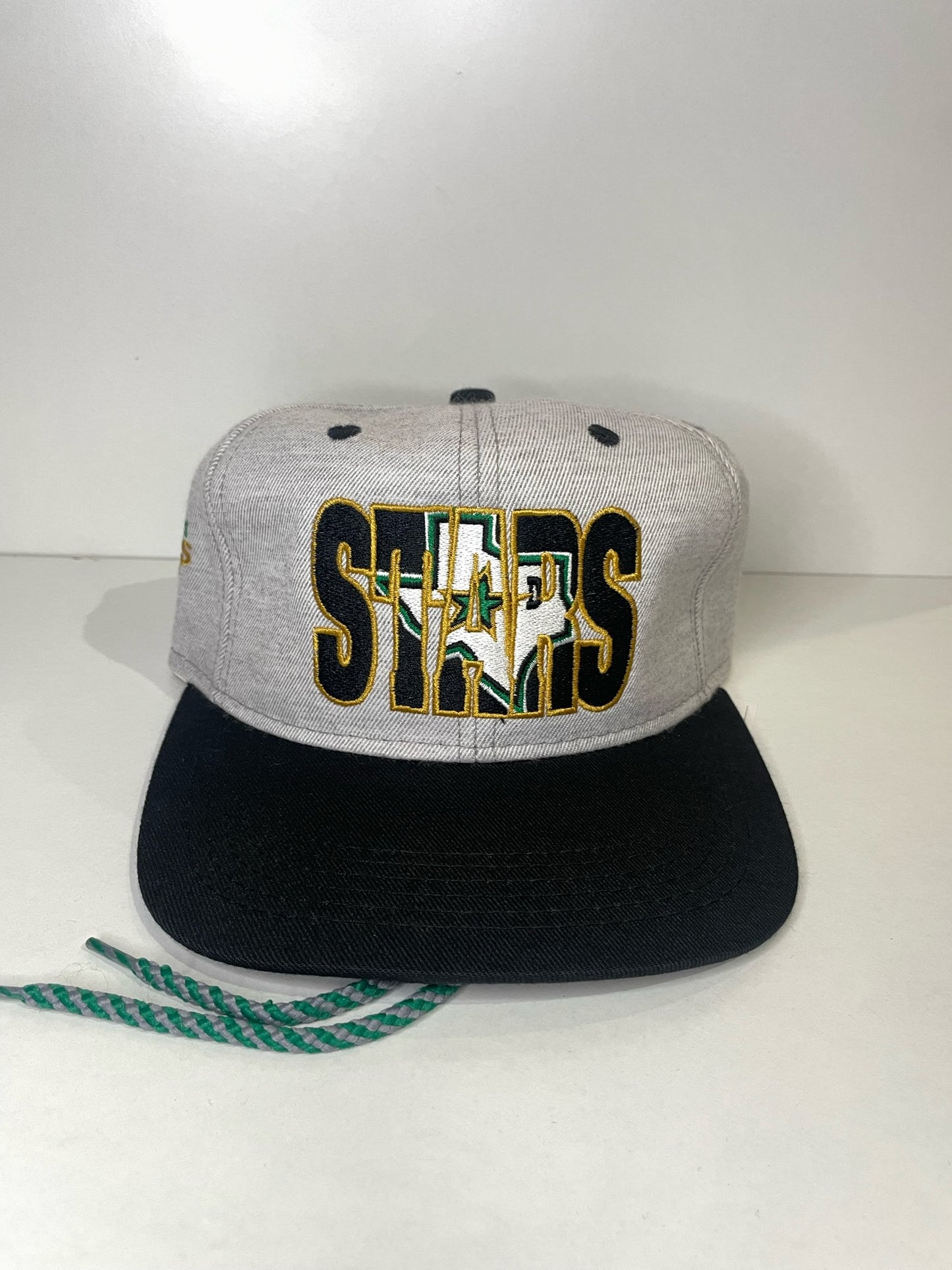 VINTAGE 90s DALLAS STARS #1 APPAREL DRAWSTRING CAP HAT