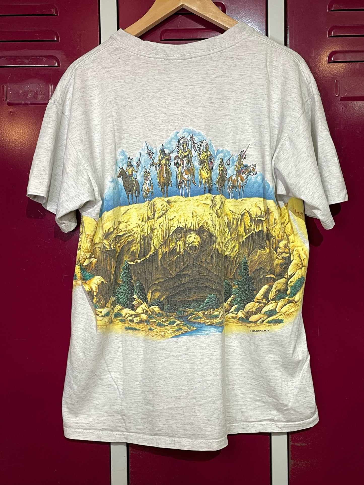 VINTAGE HABITAT XCIV NATIVE AMERICANS T-SHIRT  SZ: L