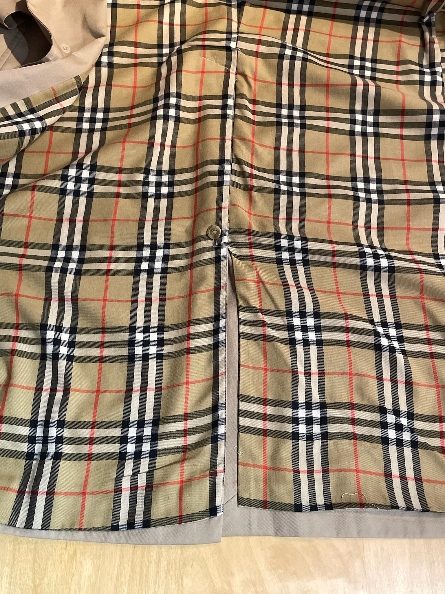 VINTAGE BURBERRY NOVA CHECK MAC TRENCH COAT JACKET SZ 56R XXL Stay Alive vintage store