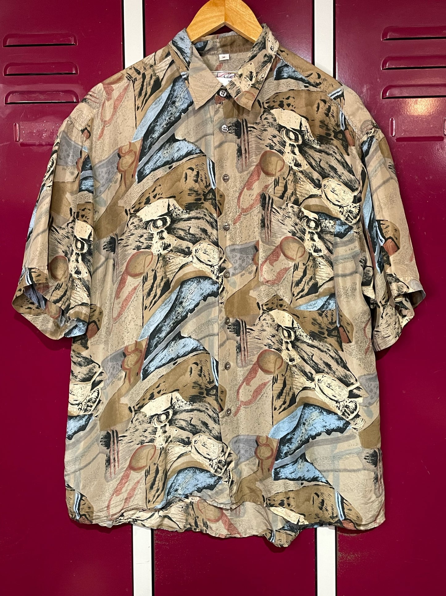 VINTAGE 90s OVERSIZE SHORT SLEEVES SHIRT  SZ: M = L