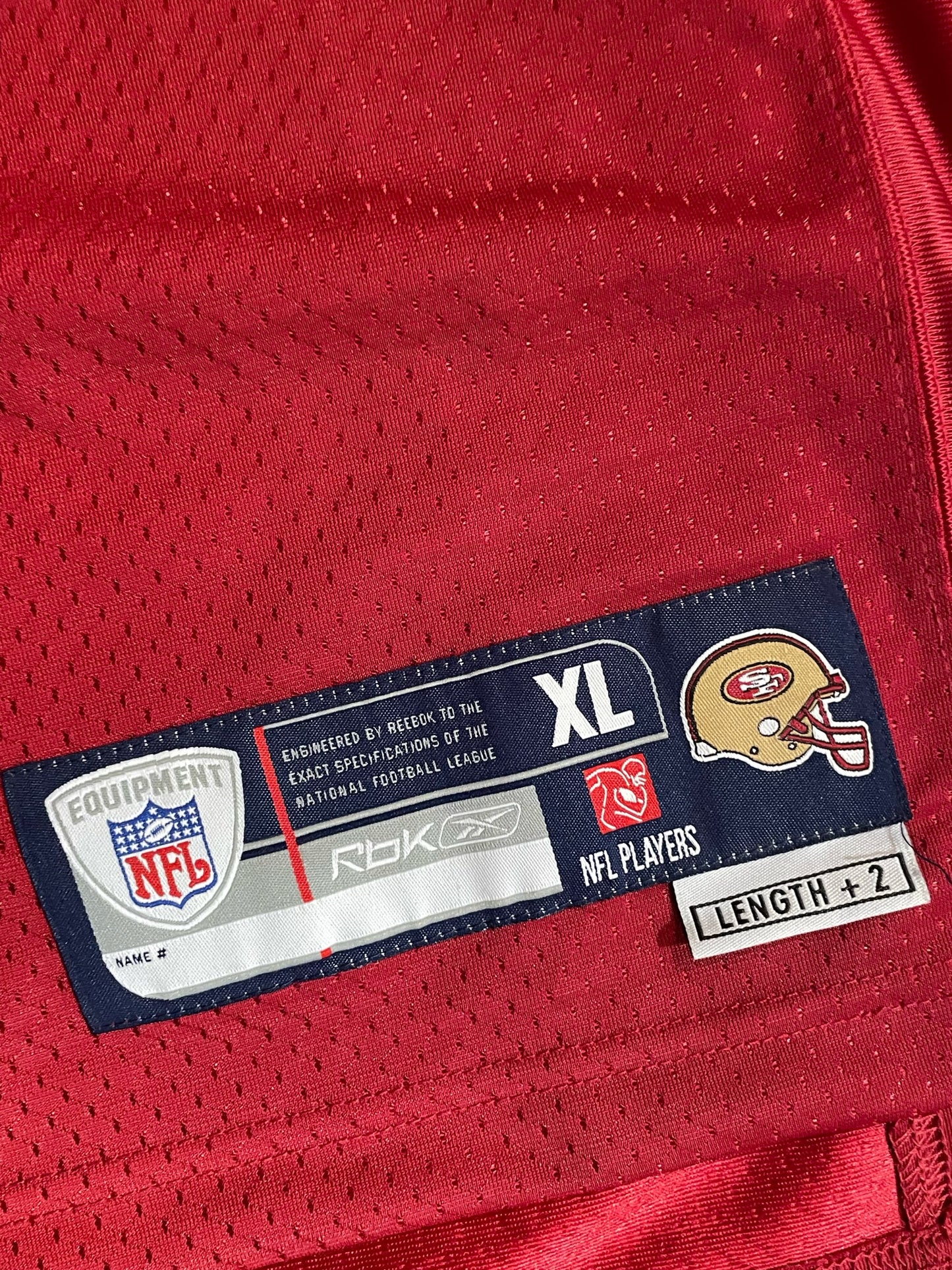 REEBOK SAN FRANCISCO 49ERS "V. DAVIS" NFL FOOTBALL JERSEY  SZ: XL