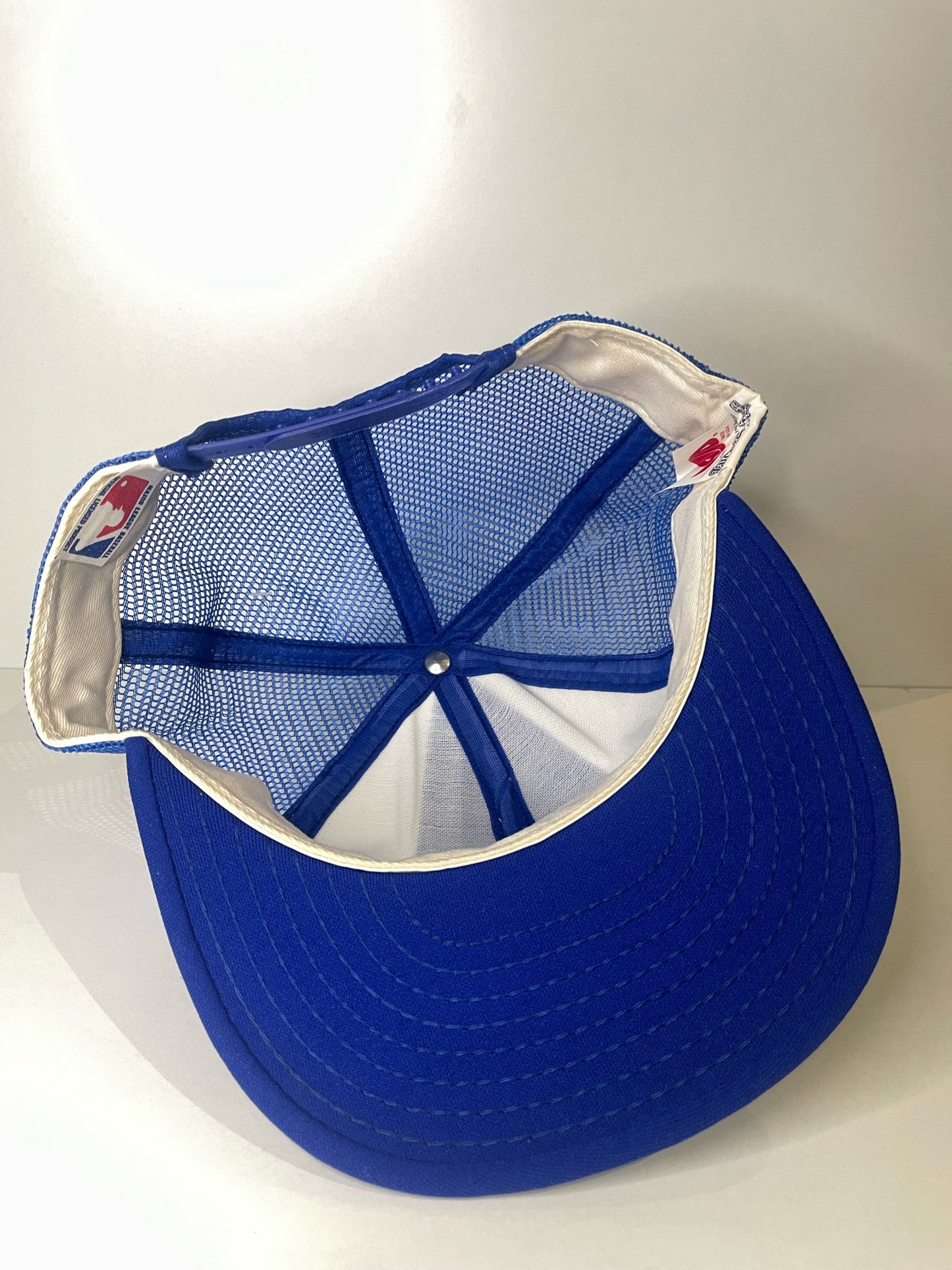 VINTAGE 80s LOS ANGELES DODGERS AJD TRUCKER CAP HAT