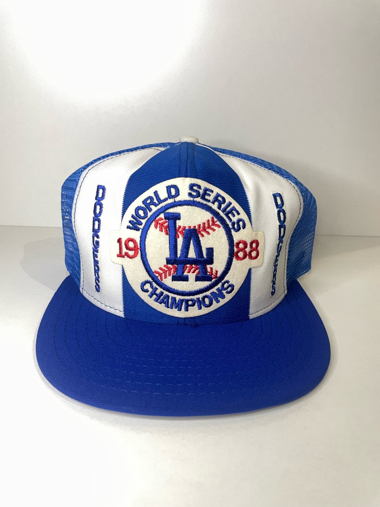 VINTAGE 80s LOS ANGELES DODGERS AJD TRUCKER CAP HAT