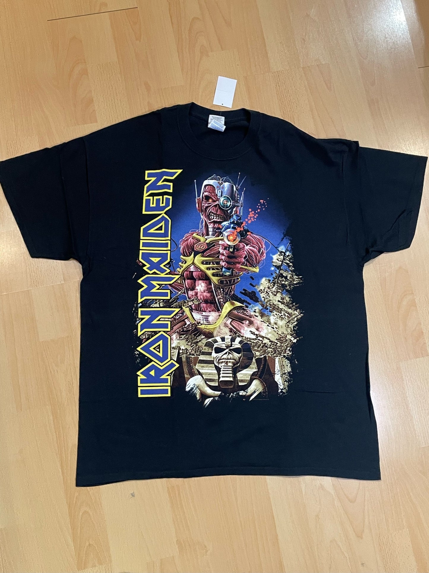 IRON MAIDEN "SOMEWHERE BACK IN TIME:THE BEST OF 1980-1989" MUSIC BAND T-SHIRT  SZ: XL