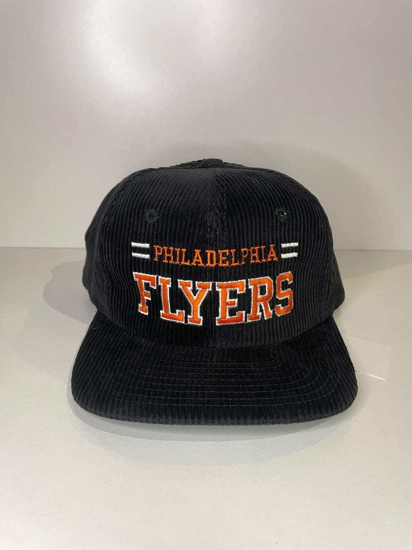 VINTAGE 90s PHILADELPHIA FLYERS TWINS CORDUROY SNAPBACK CAP HAT