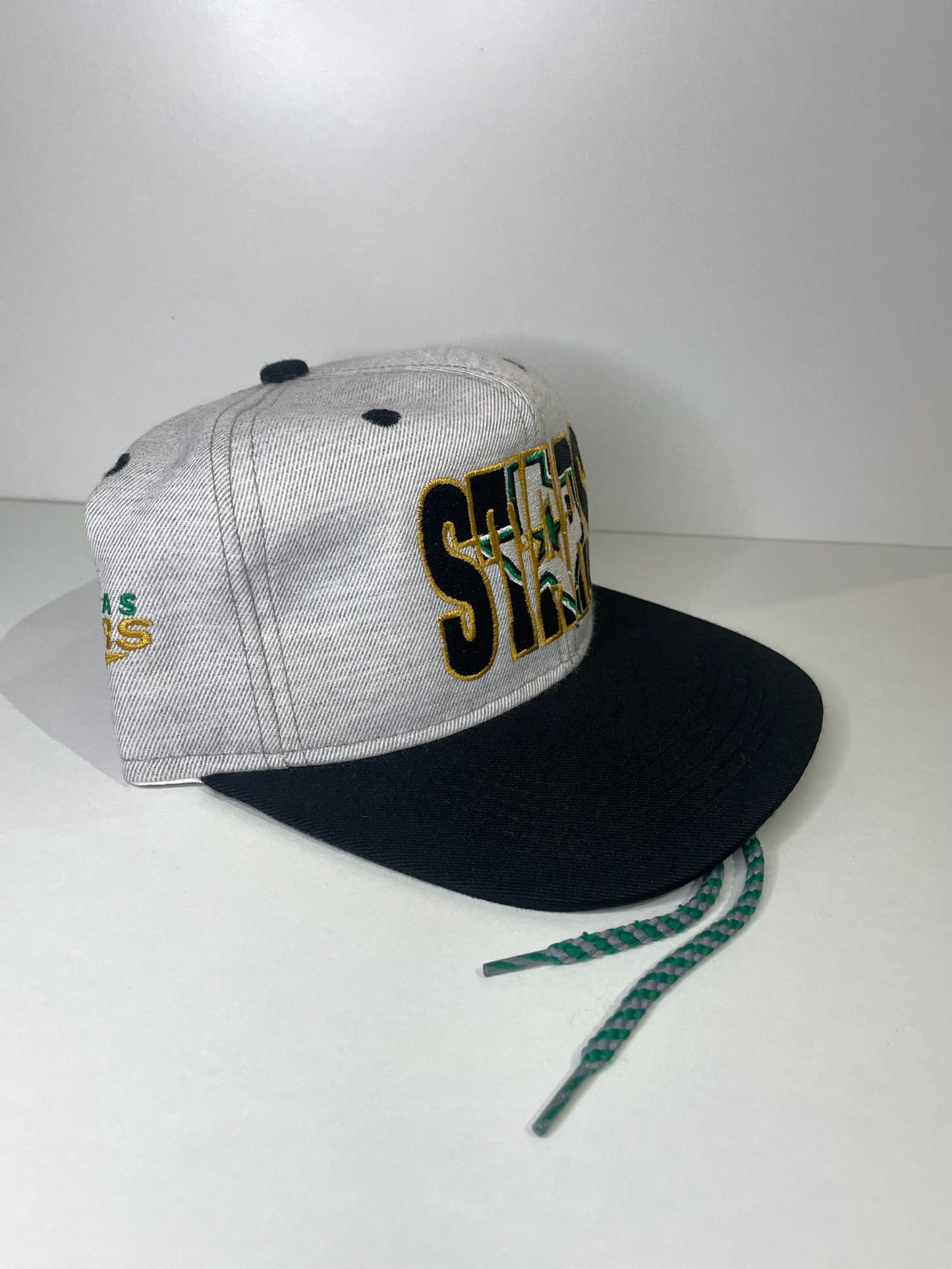 VINTAGE 90s DALLAS STARS #1 APPAREL DRAWSTRING CAP HAT