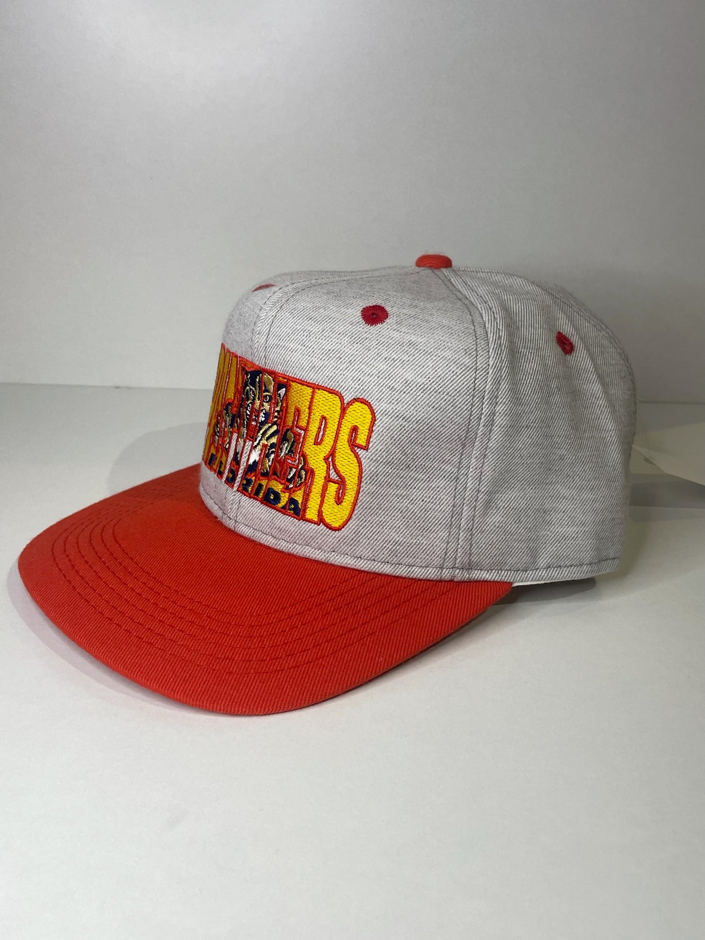 VINTAGE 90s FLORIDA PANTHERS #1 APPAREL DRAWSTRING CAP HAT