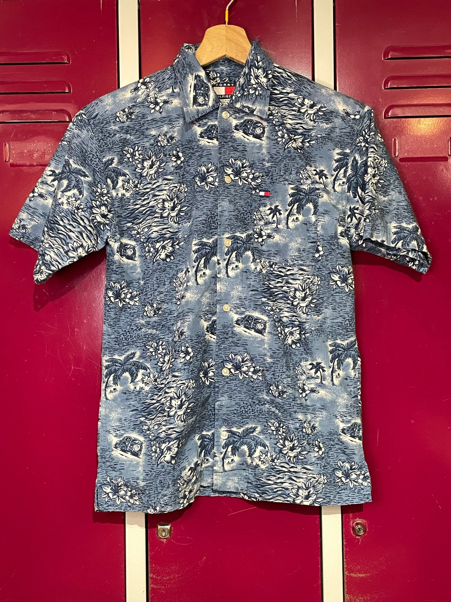 TOMMY HILFIGER HAWAIIAN SHORT SLEEVES SHIRT  SZ: M = S