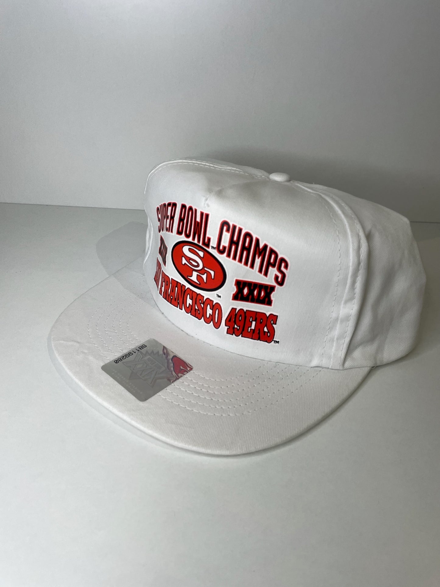 "DS" VINTAGE 90s SAN FRANCISCO 49ERS LOGO 7 UNIVERSAL SNAPBACK CAP HAT