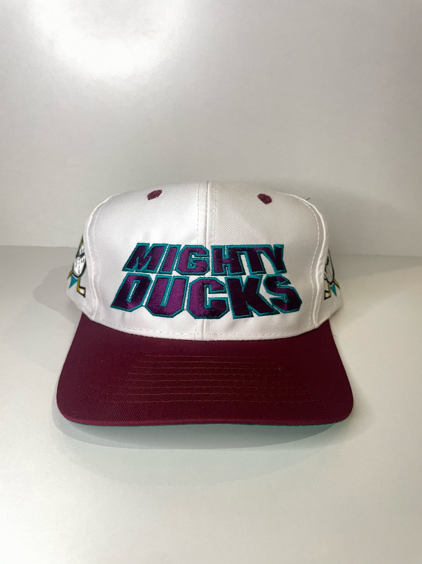 VINTAGE 90s MIGHTY DUCKS R.O.C  SNAPBACK CAP HAT