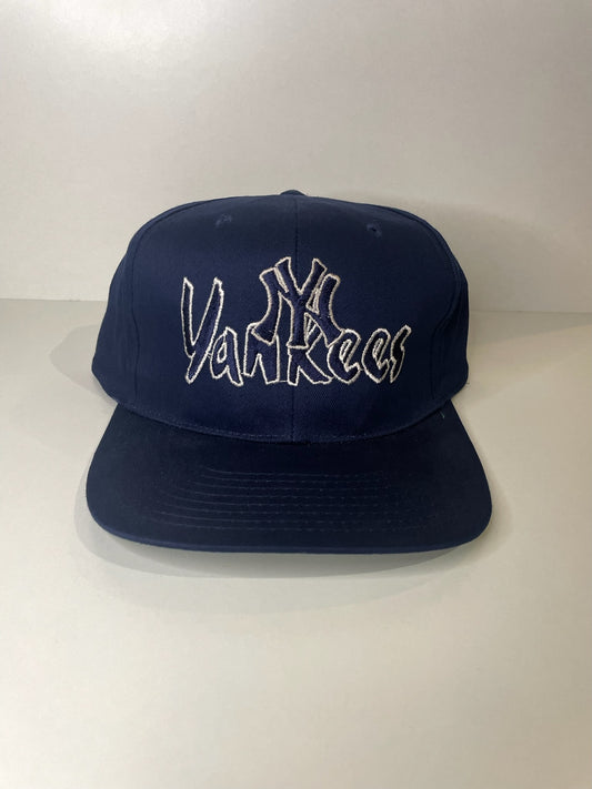 VINTAGE 90s NEW YORK YANKEES HEADMASTER SNAPBACK CAP HAT