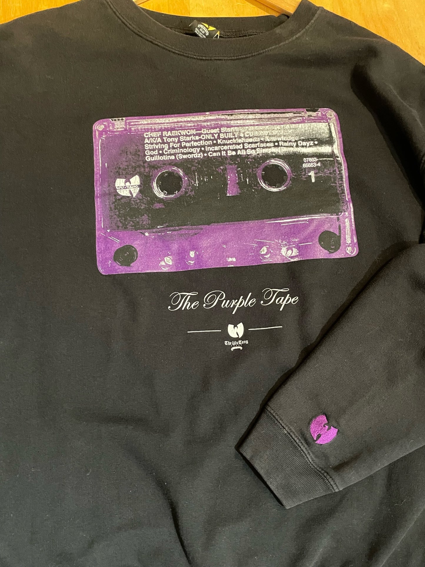 VINTAGE RAEKWON PURPLE TAPE WU-TANG LABEL CREWNECK SWEATSHIRT SZ: XL