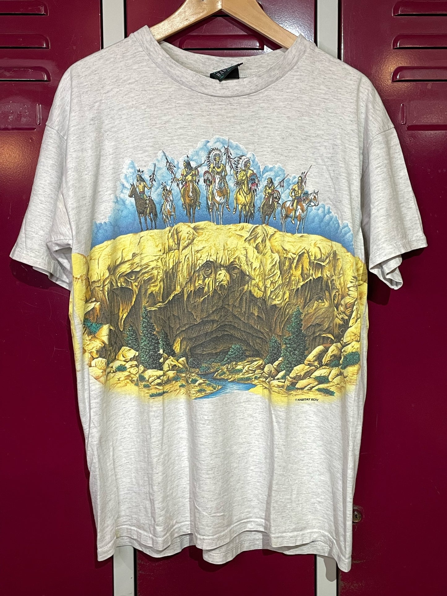 VINTAGE HABITAT XCIV NATIVE AMERICANS T-SHIRT  SZ: L