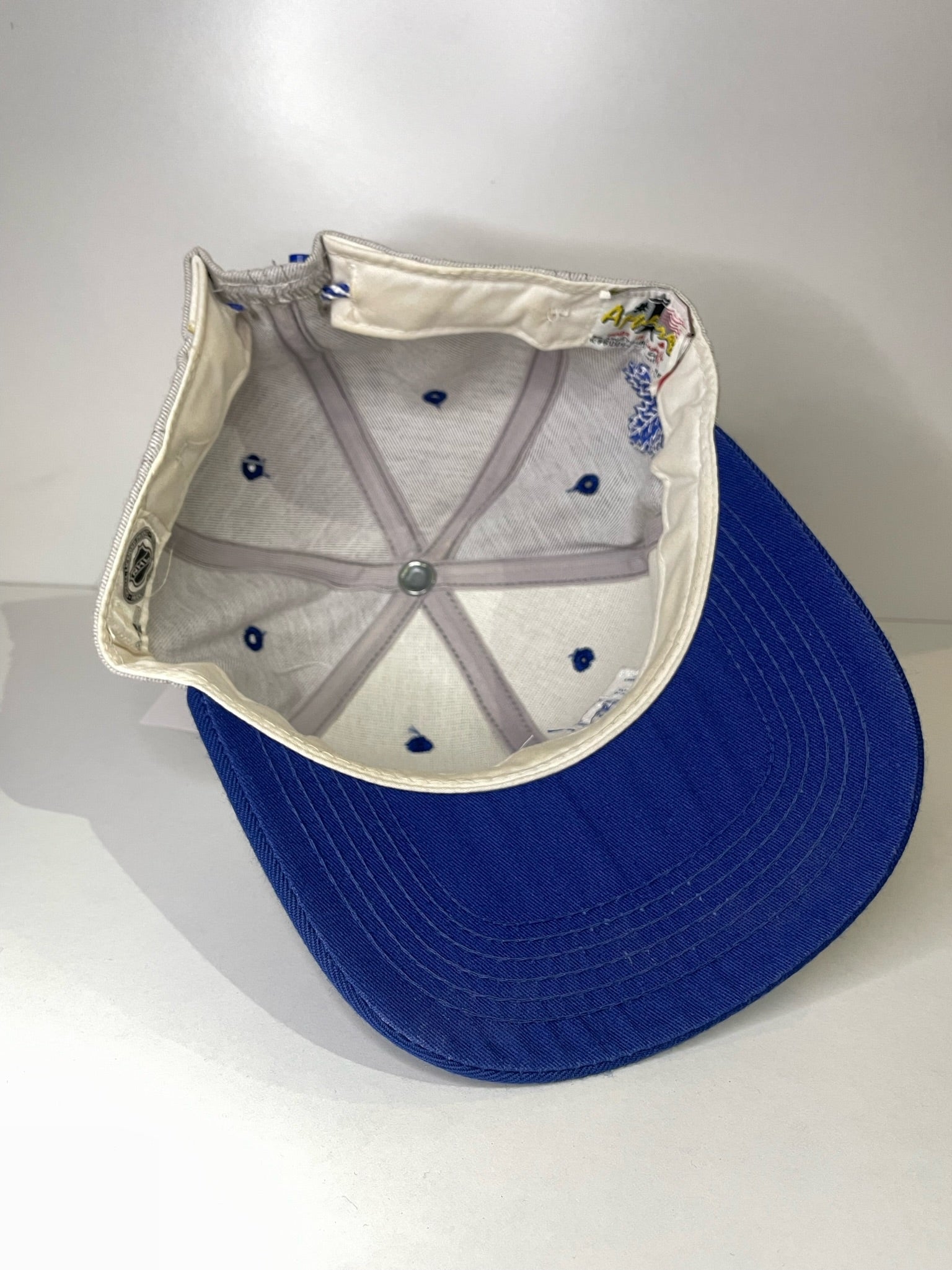 VINTAGE 90s TORONTO MAPLE LEAFS #1 APPAREL DRAWSTRING CAP HAT