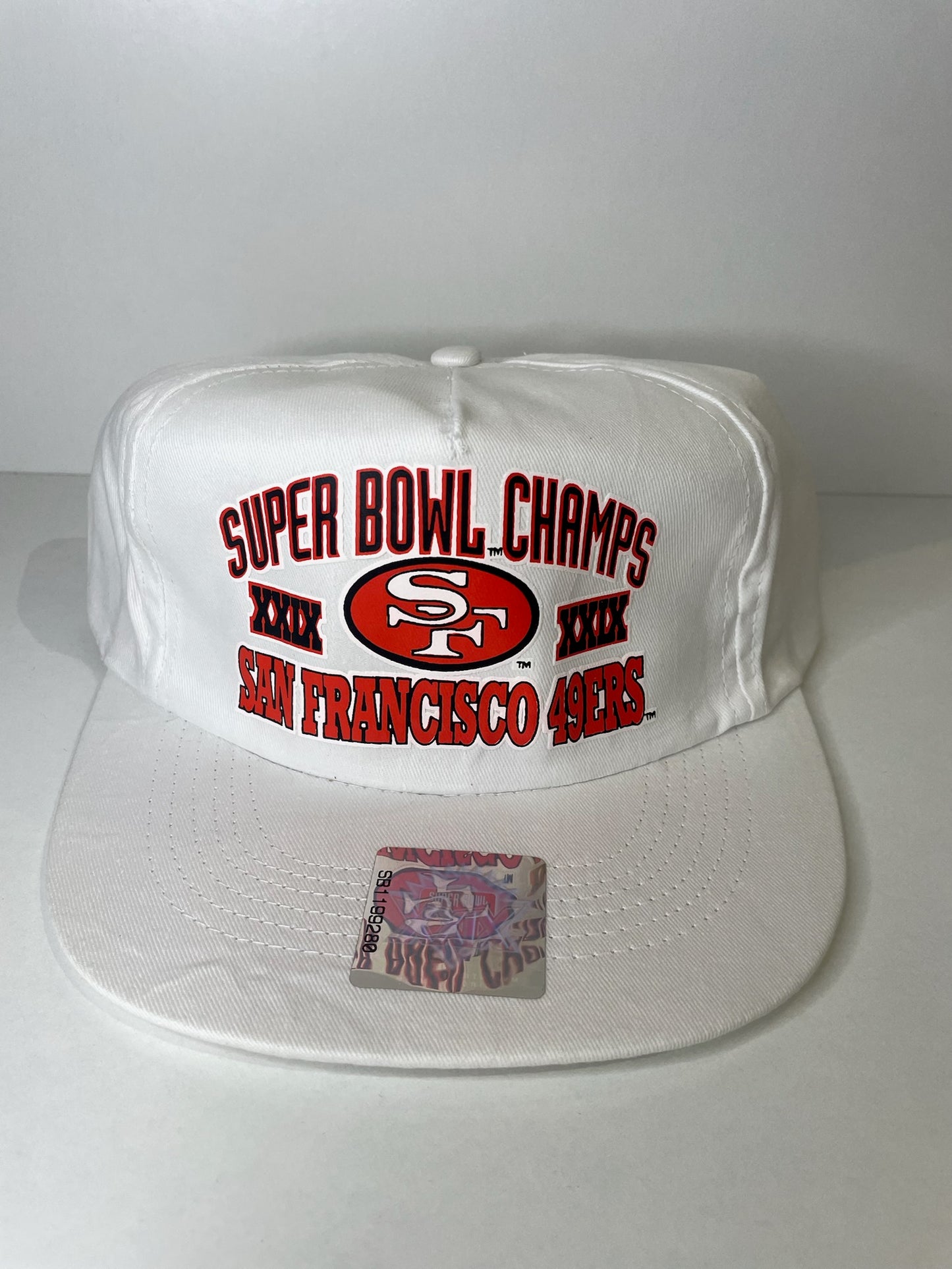 "DS" VINTAGE 90s SAN FRANCISCO 49ERS LOGO 7 UNIVERSAL SNAPBACK CAP HAT