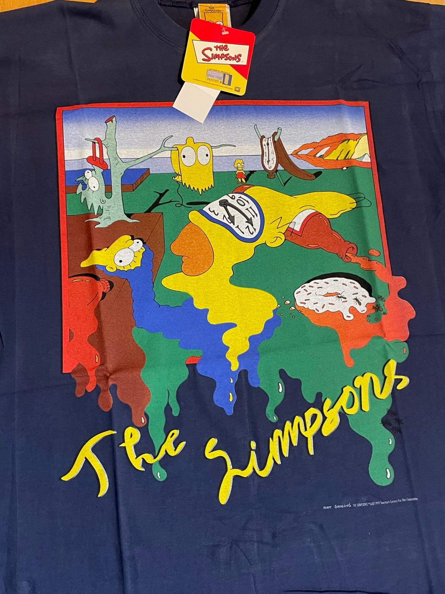 "DS" VINTAGE 1999 THE SIMPSONS T-SHIRT  SZ: XL