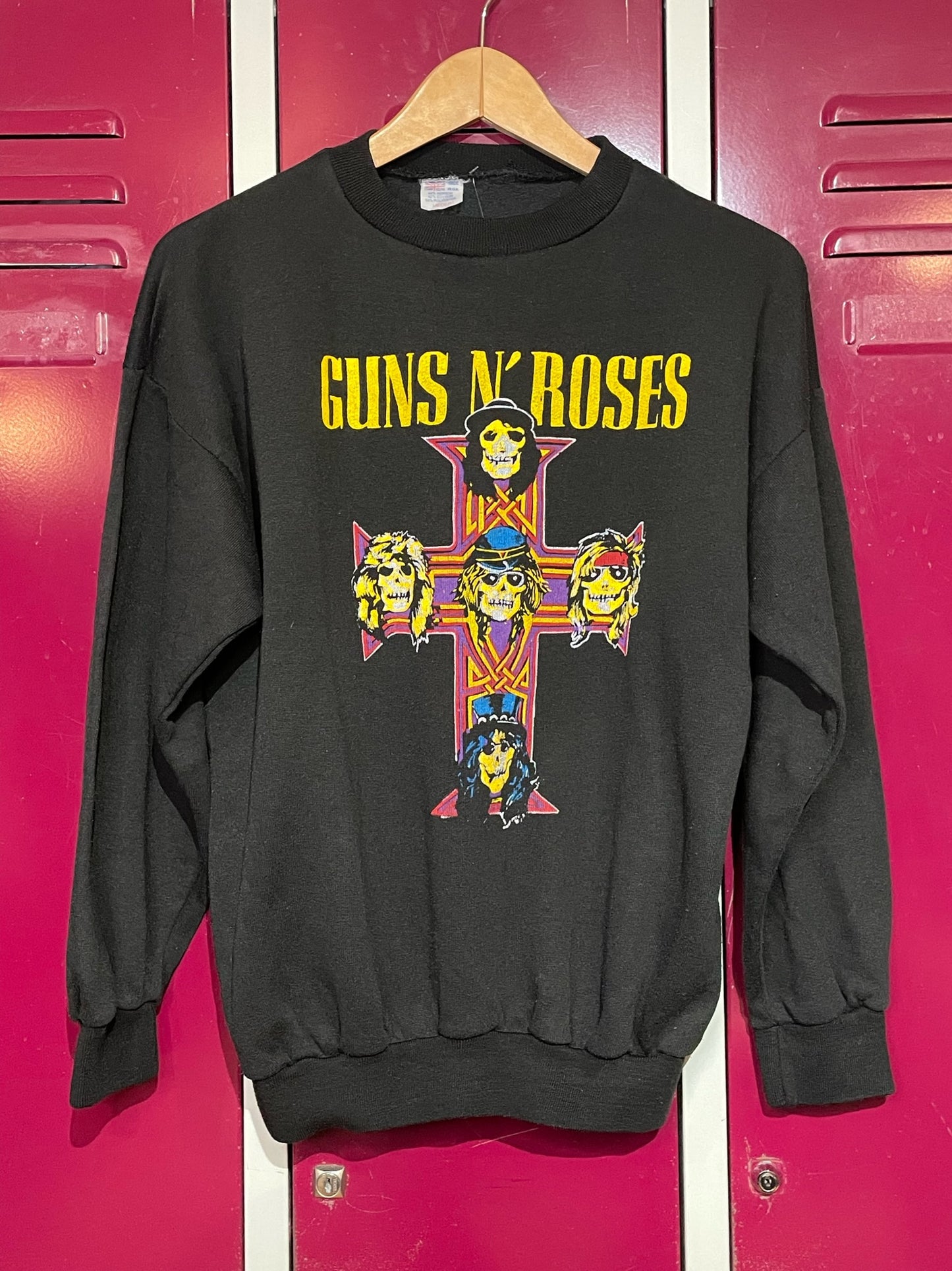 VINTAGE 80s GUNS N' ROSES "APPETITE FOR DESTRUCTION" CREWNECK SWEATSHIRT SZ: M