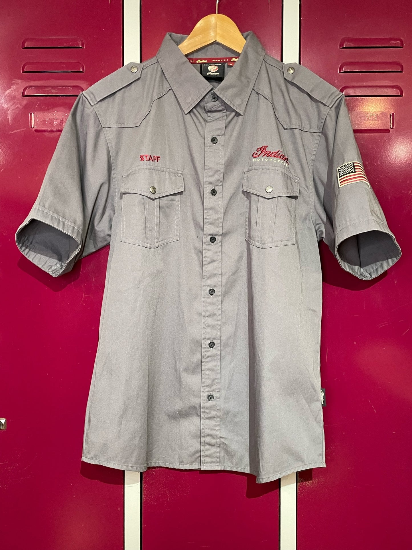 INDIAN MOTORCYCLE "STAFF" SHORT SLEEVES SHIRT SZ: M