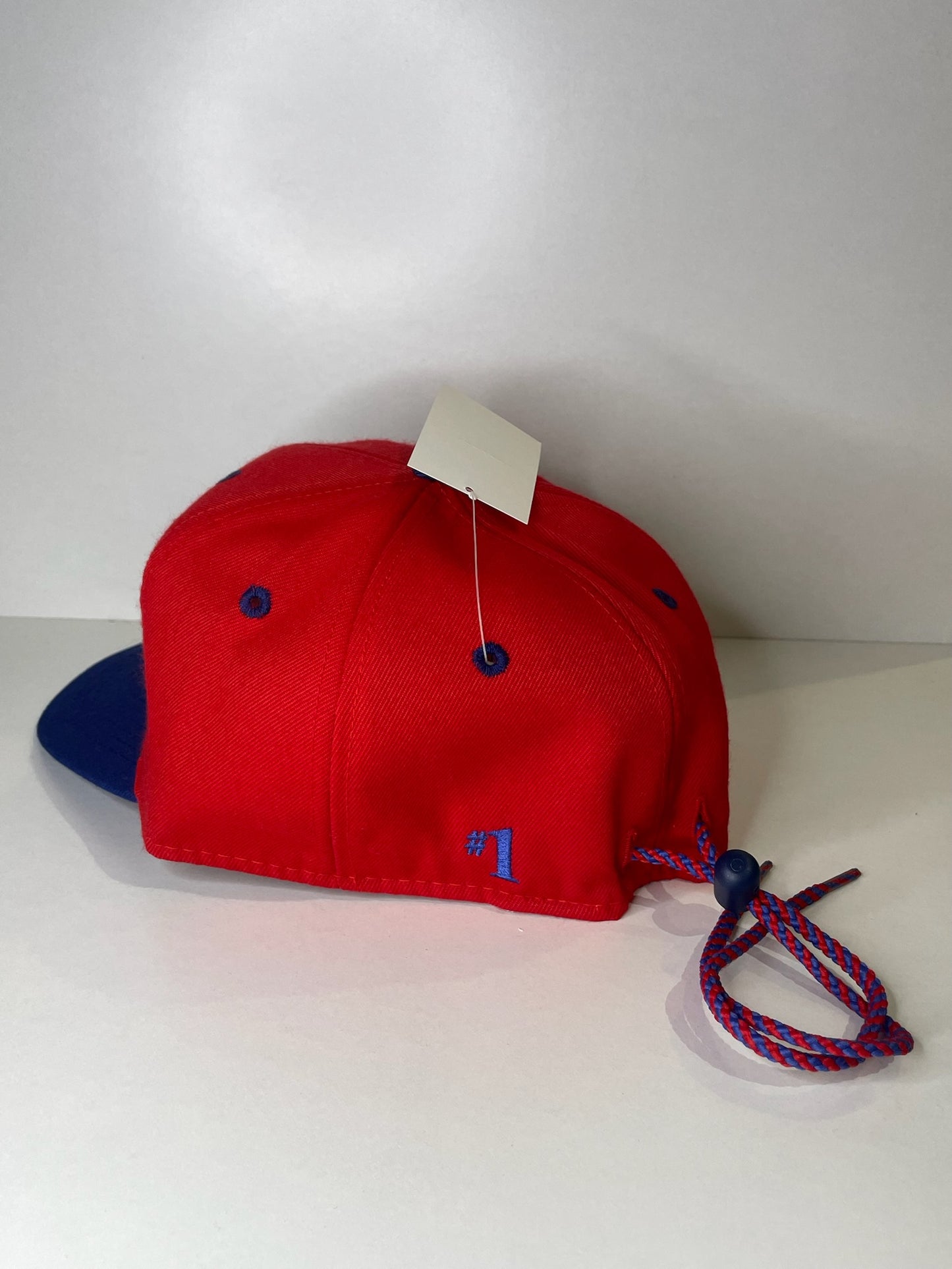 VINTAGE 90s WASHINGTON CAPITALS #1 APPAREL DRAWSTRING CAP HAT