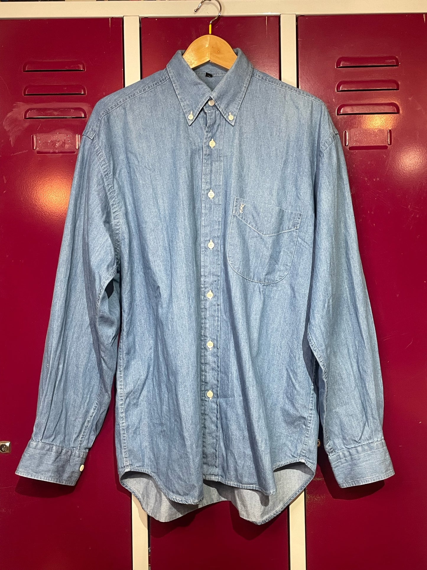 YVES SAINT LAURENT "DENIM EFFECT" SHIRT SZ: M