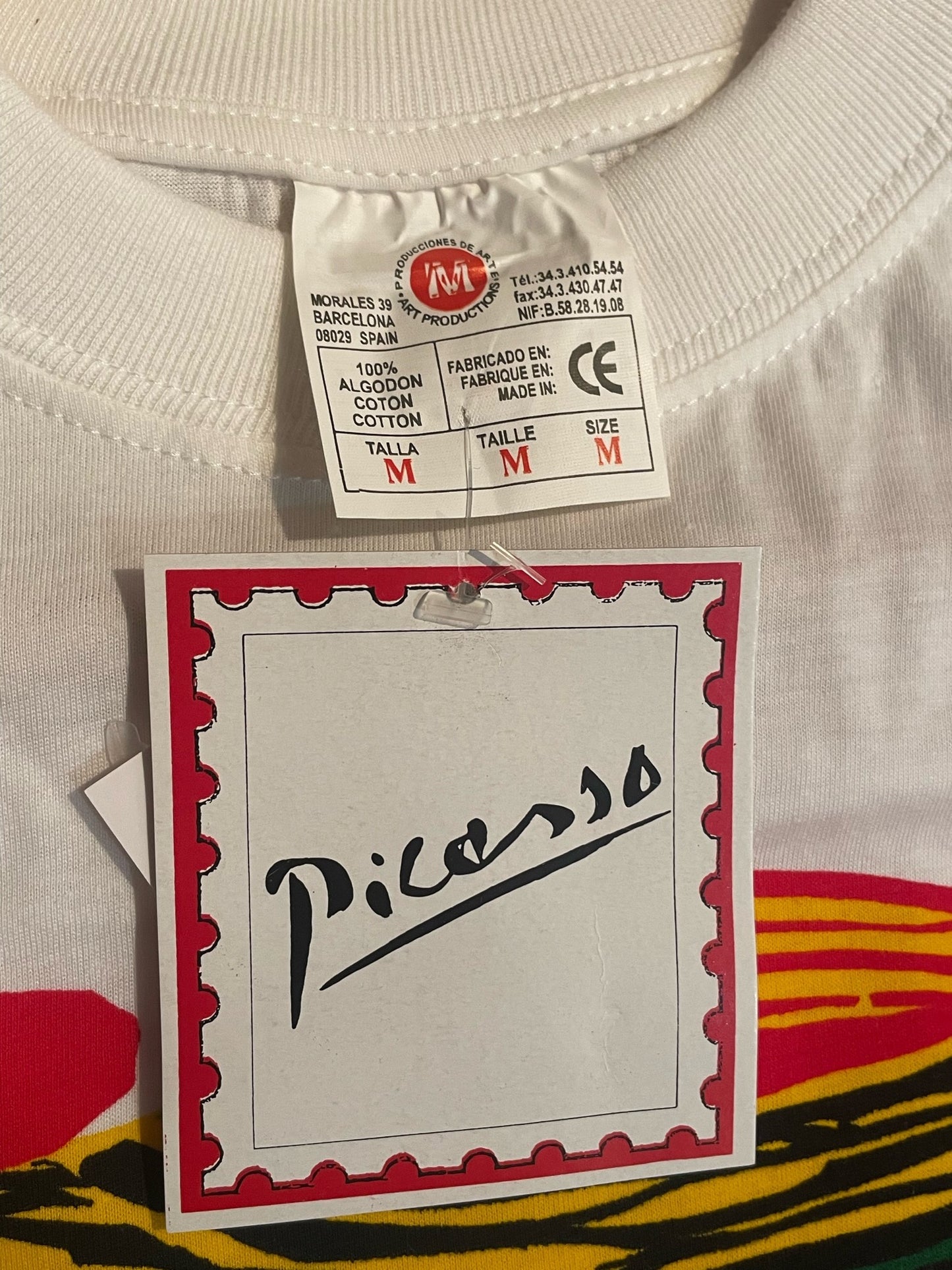 "DS" VINTAGE 1998 PABLO PICASSO  T-SHIRT  SZ: M