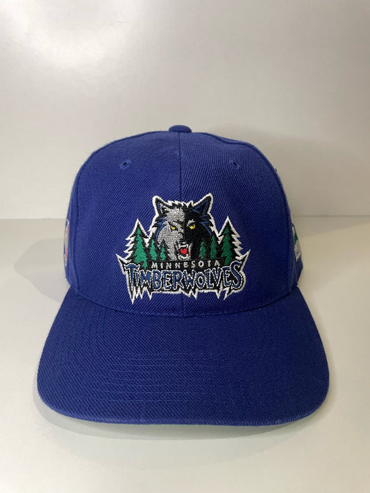 VINTAGE 90s MINNESOTA TIMBERWOLVES SPORTS SPECIALTIES SNAPBACK CAP HAT