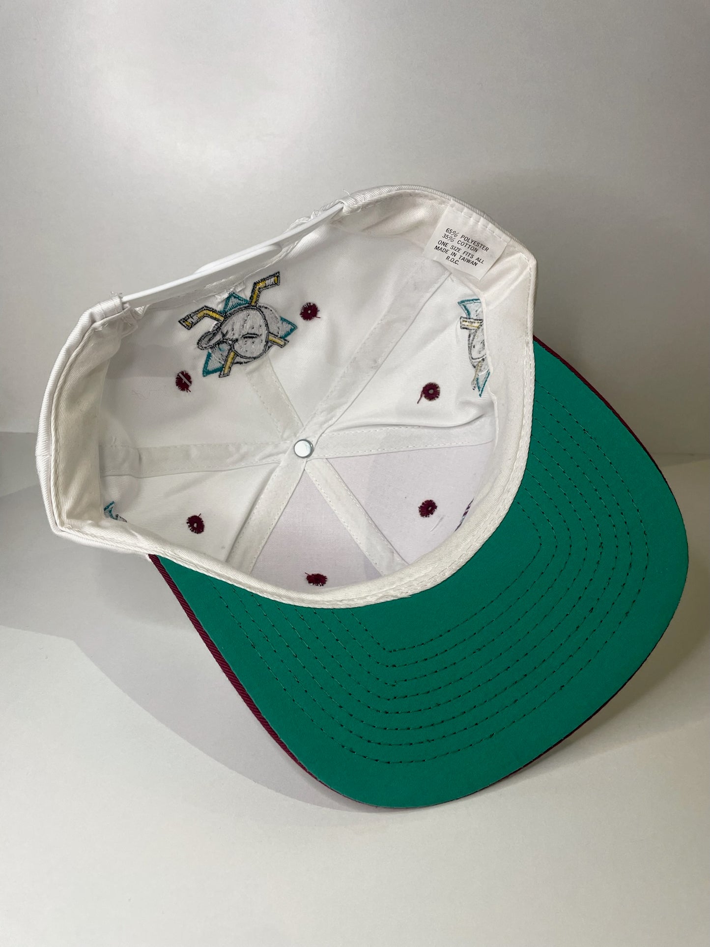 VINTAGE 90s MIGHTY DUCKS R.O.C  SNAPBACK CAP HAT