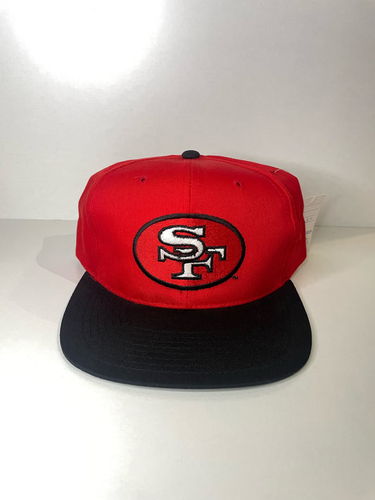 VINTAGE 90s SAN FRANCISCO 49ERS AJD SNAPBACK CAP HAT