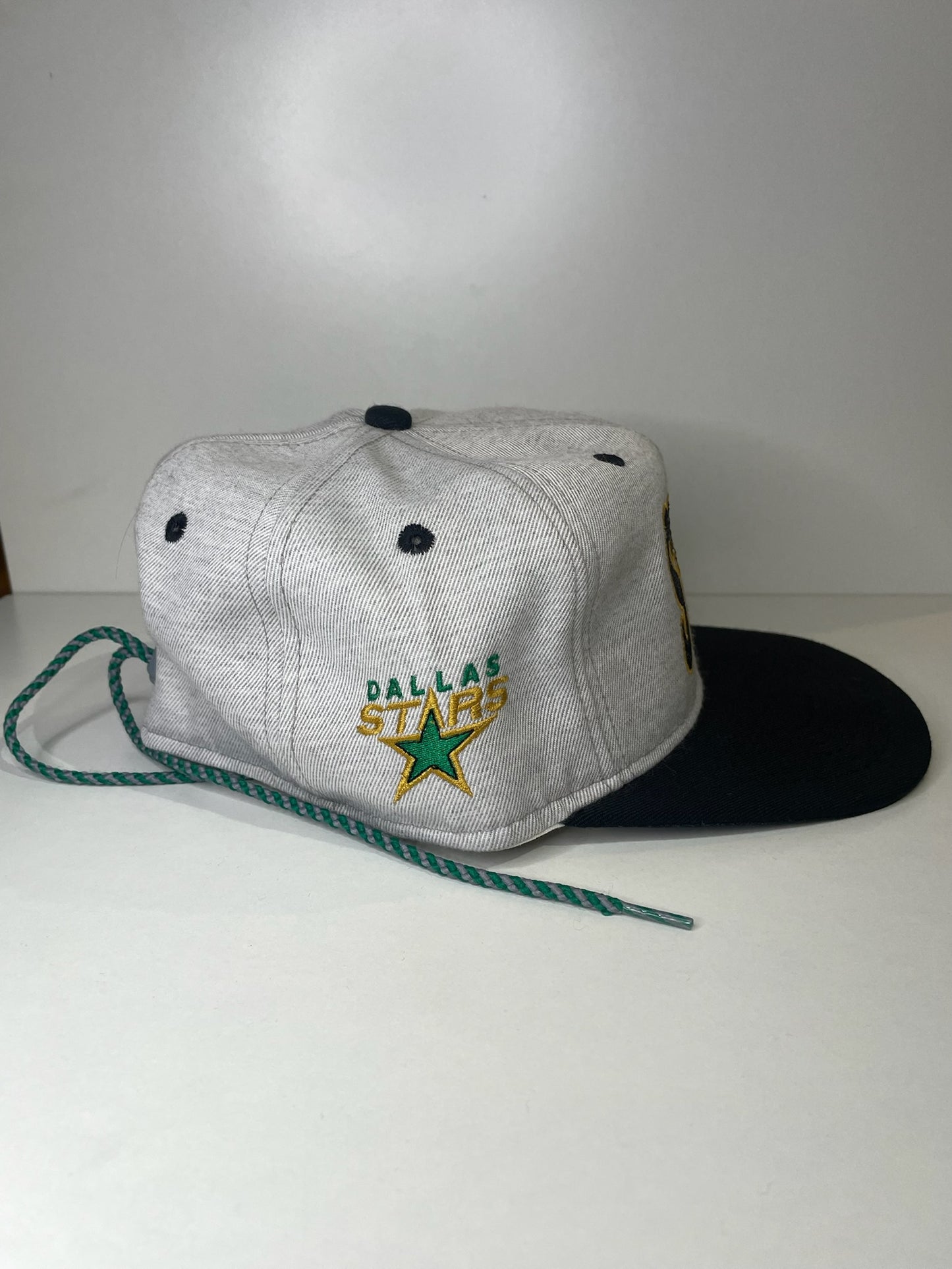 VINTAGE 90s DALLAS STARS #1 APPAREL DRAWSTRING CAP HAT