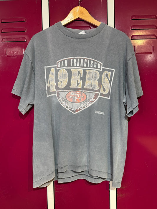 VINTAGE 90s SAN FRANCISON 49ERS TRENCH ULTRA T-SHIRT  SZ: XL