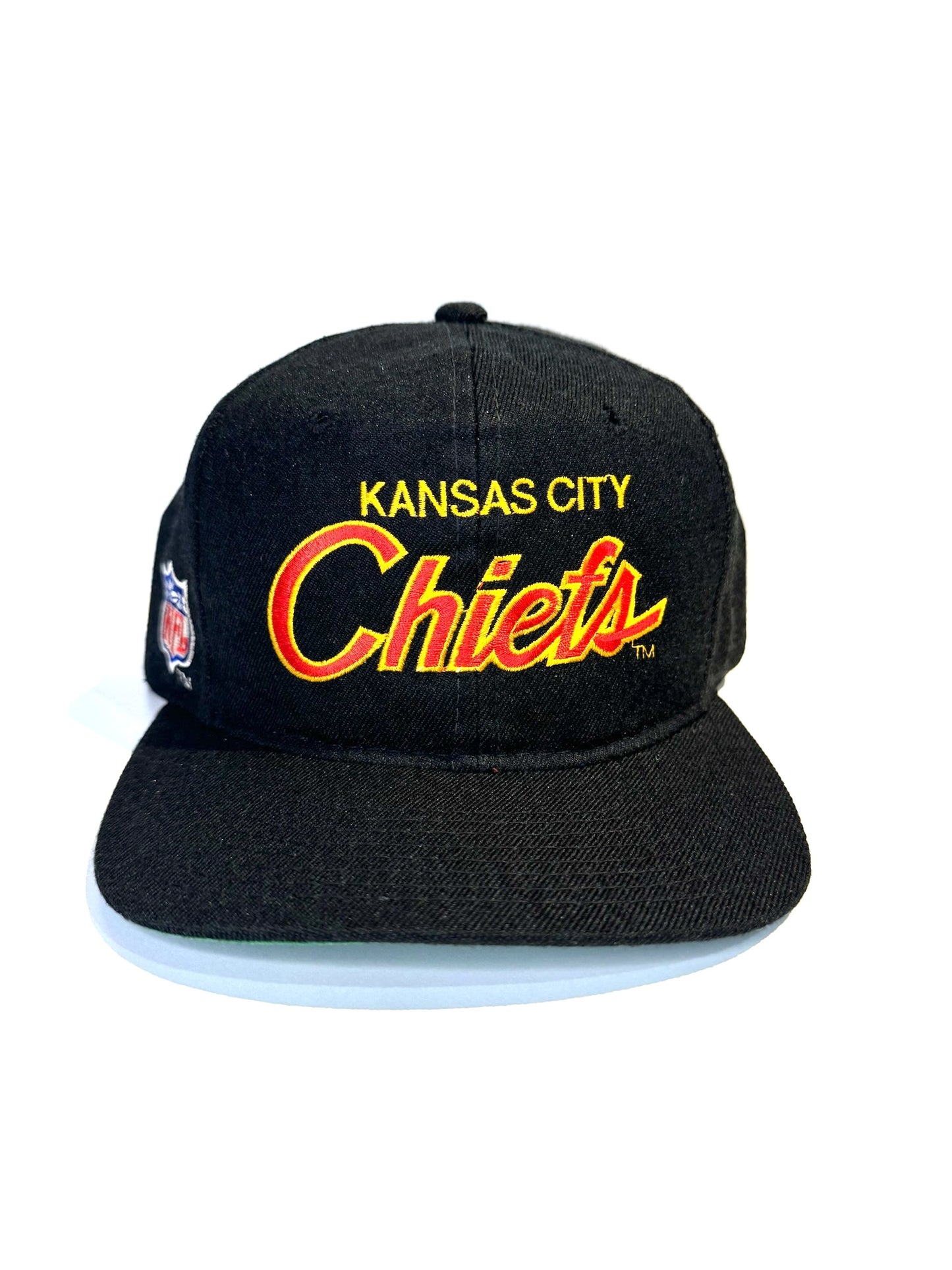 VINTAGE 90s KANSAS CITY CHIEFS SPORTS SPECIALTIES "SCRIPT" SNAPBACK CAP HAT