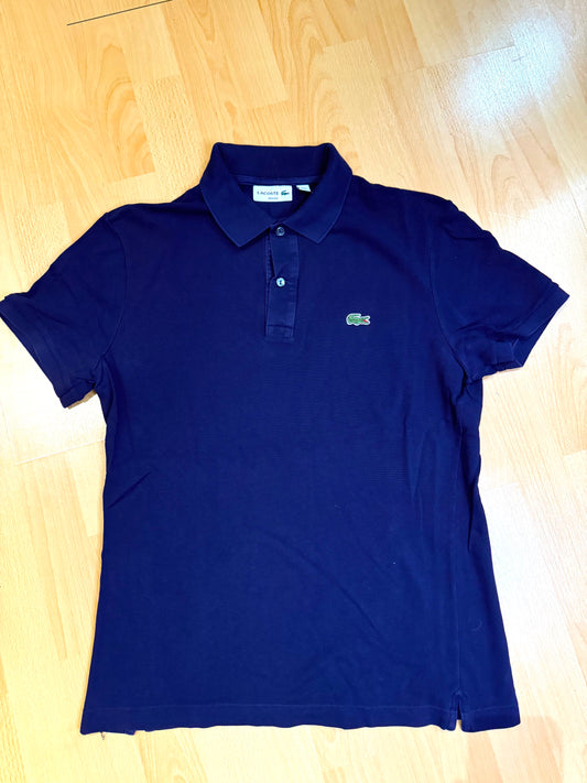 LACOSTE SLIM FIT "NAVY" POLO SZ: 4 = US M