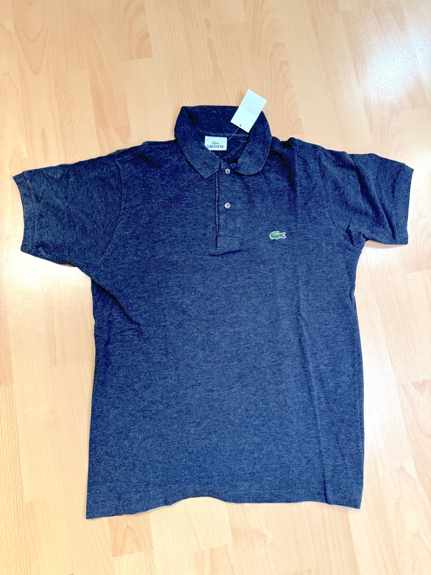 LACOSTE "GRAY" POLO SZ: 4 = L