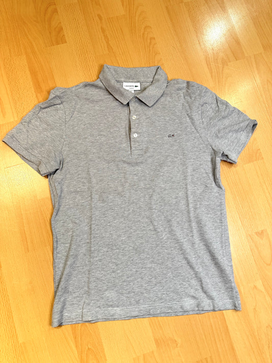 LACOSTE SLIM FIT "LIGHT GRAY" POLO SZ: 4 = US M