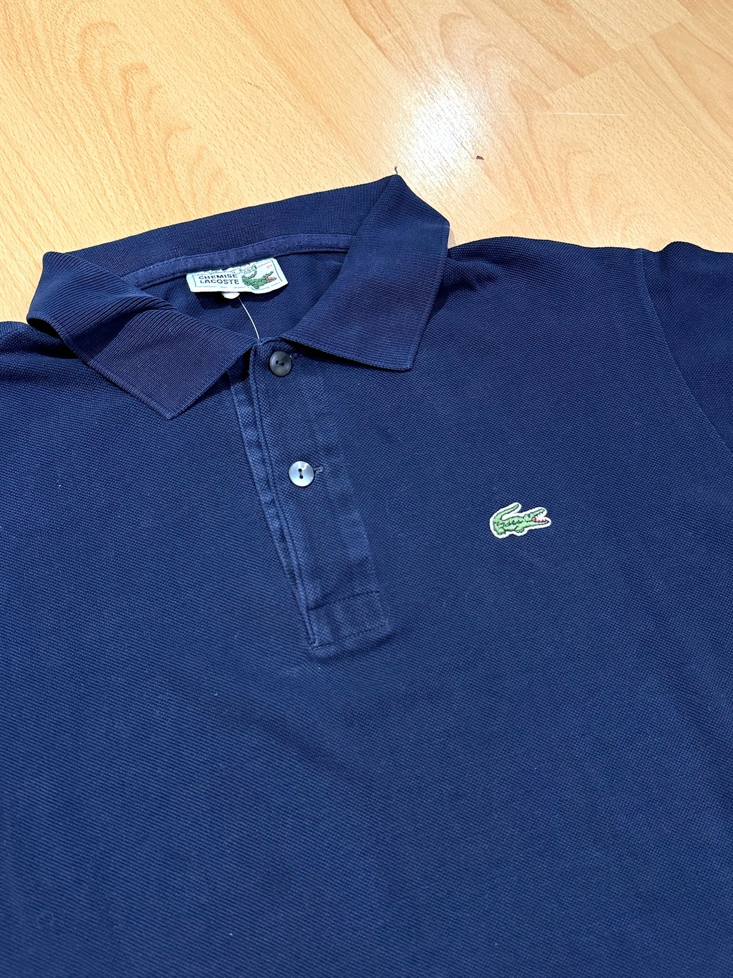 VINTAGE 80s LACOSTE "CHEMISE" MADE IN FRANCE POLO  SZ: 5