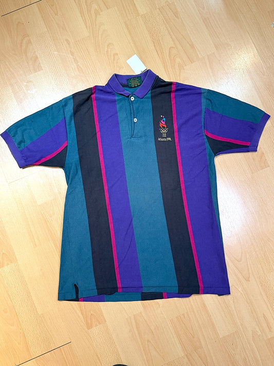 VINTAGE 1996 OLYMPIC GAMES "ATLANTA 1996" POLO SZ: M