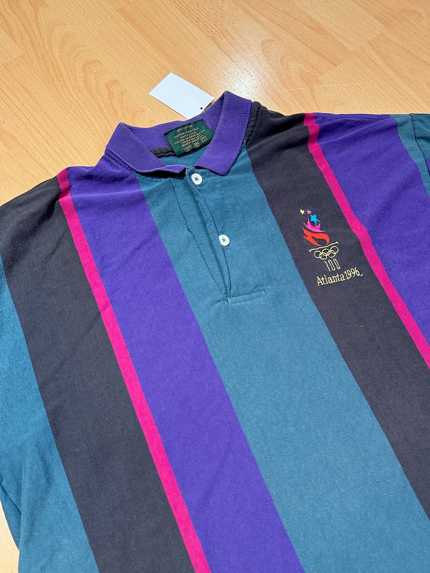 VINTAGE 1996 OLYMPIC GAMES "ATLANTA 1996" POLO SZ: M