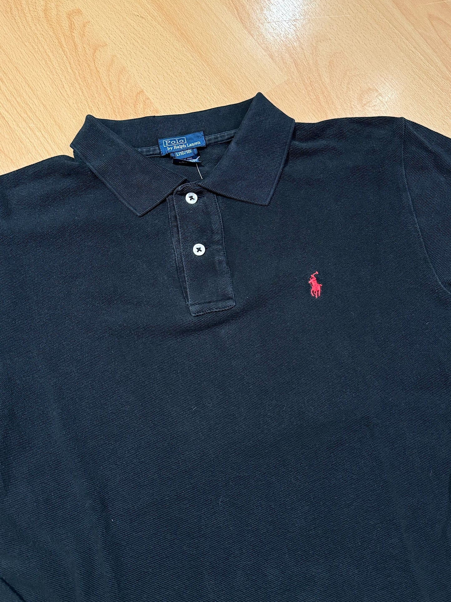 VINTAGE POLO RALPH LAUREN LONG SLEEVES POLO  SZ: L