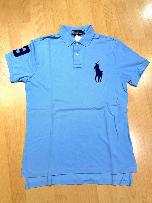 POLO RALPH LAUREN "SKY BLUE" BIG PONY POLO SZ: M