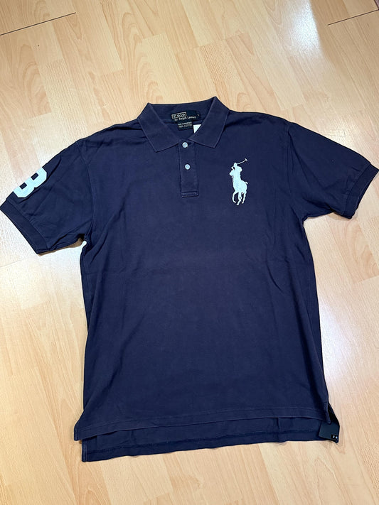 POLO RALPH LAUREN "NAVY" BIG PONY POLO SZ: L
