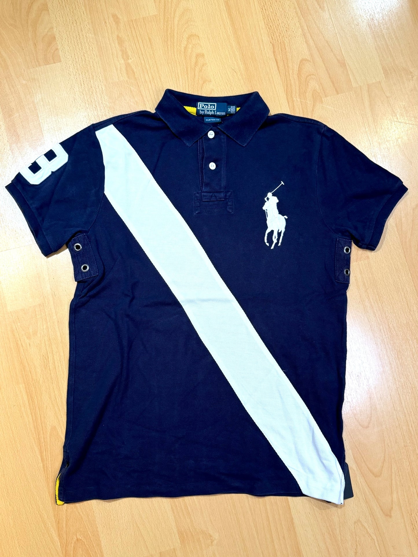 POLO RALPH LAUREN "NAVY" RUGBY BIG PONY POLO SZ: M