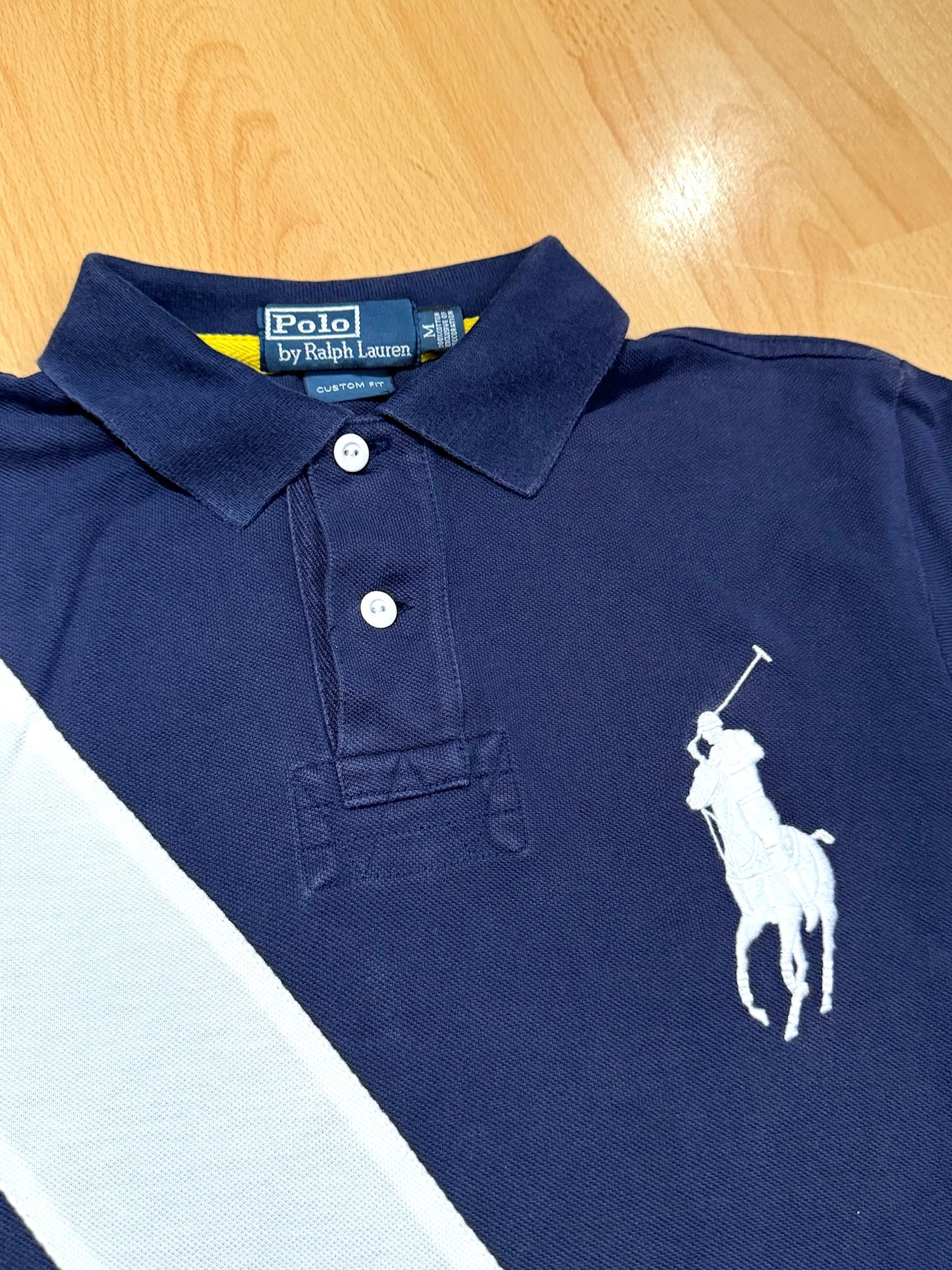 POLO RALPH LAUREN "NAVY" RUGBY BIG PONY POLO SZ: M