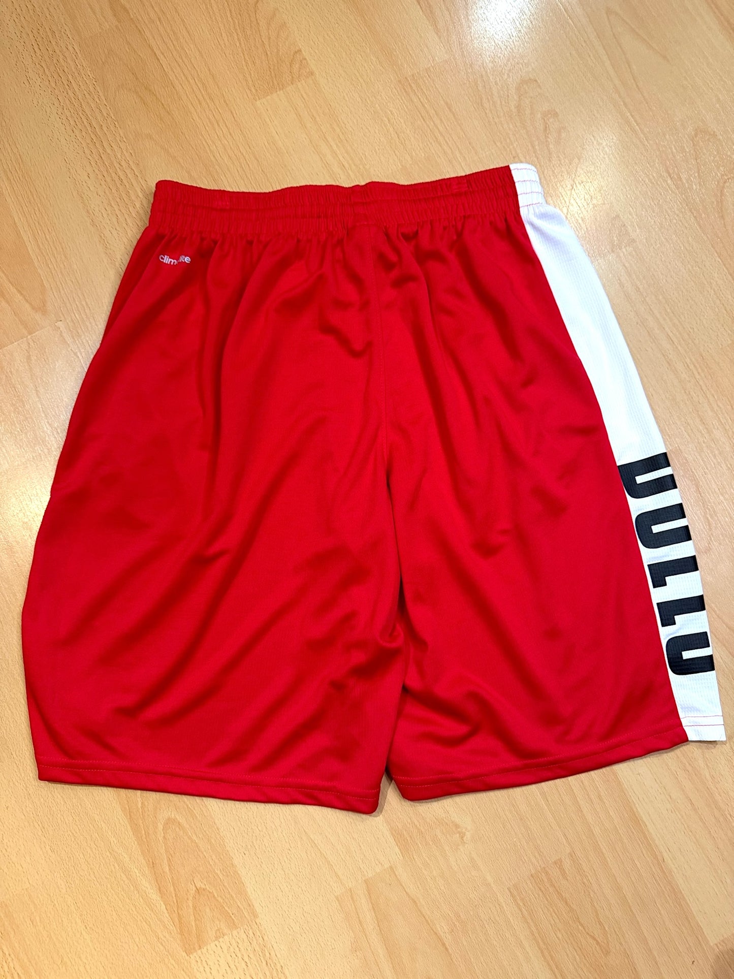 ADIDAS CHICAGO BULLS "CLIMALITE" BASKETBALL SHORTS  SZ: L