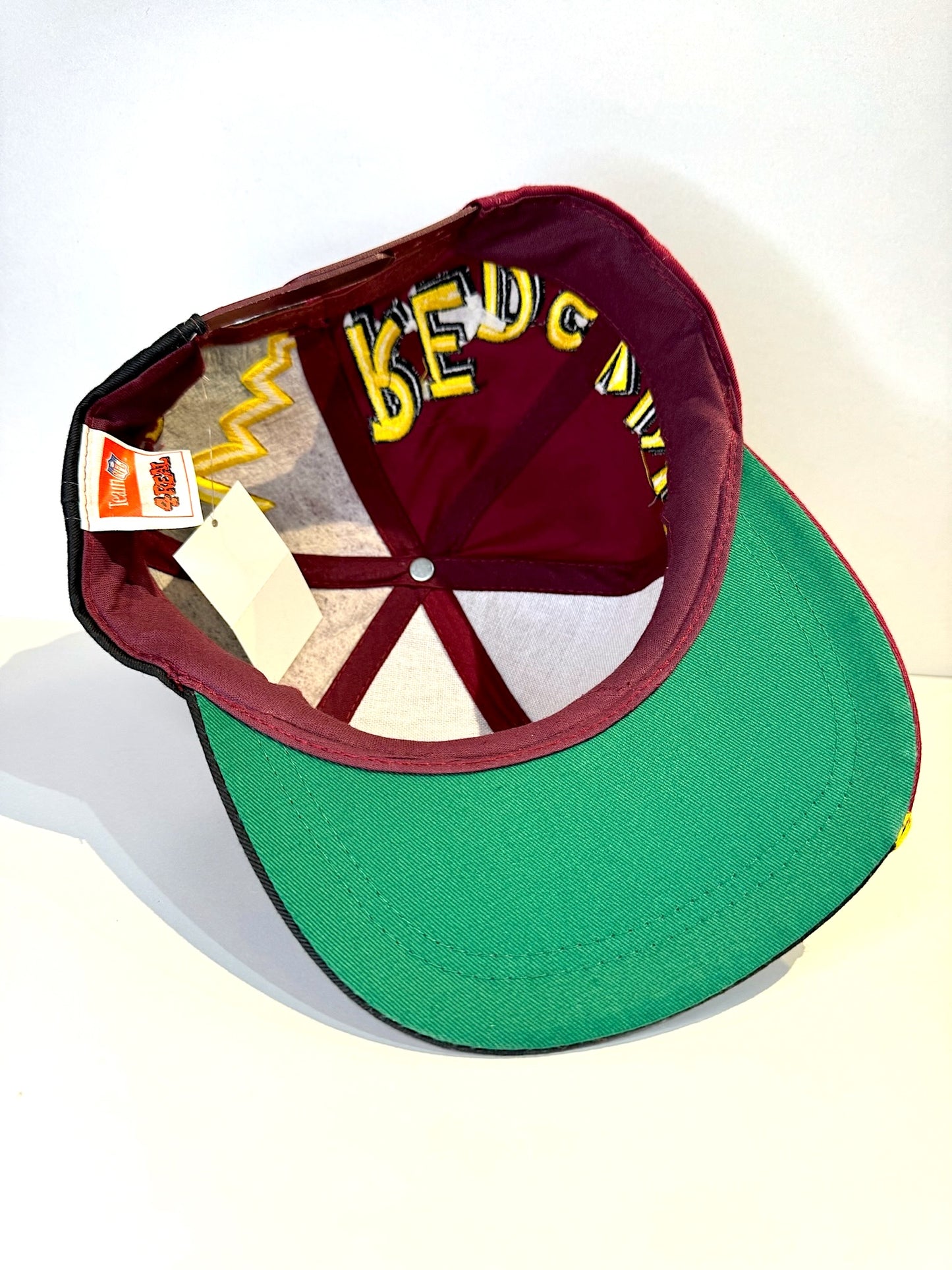 VINTAGE 90s WASHINGTON REDSKINS "JAGGED EDGE" 4REAL SNAPBACK CAP HAT