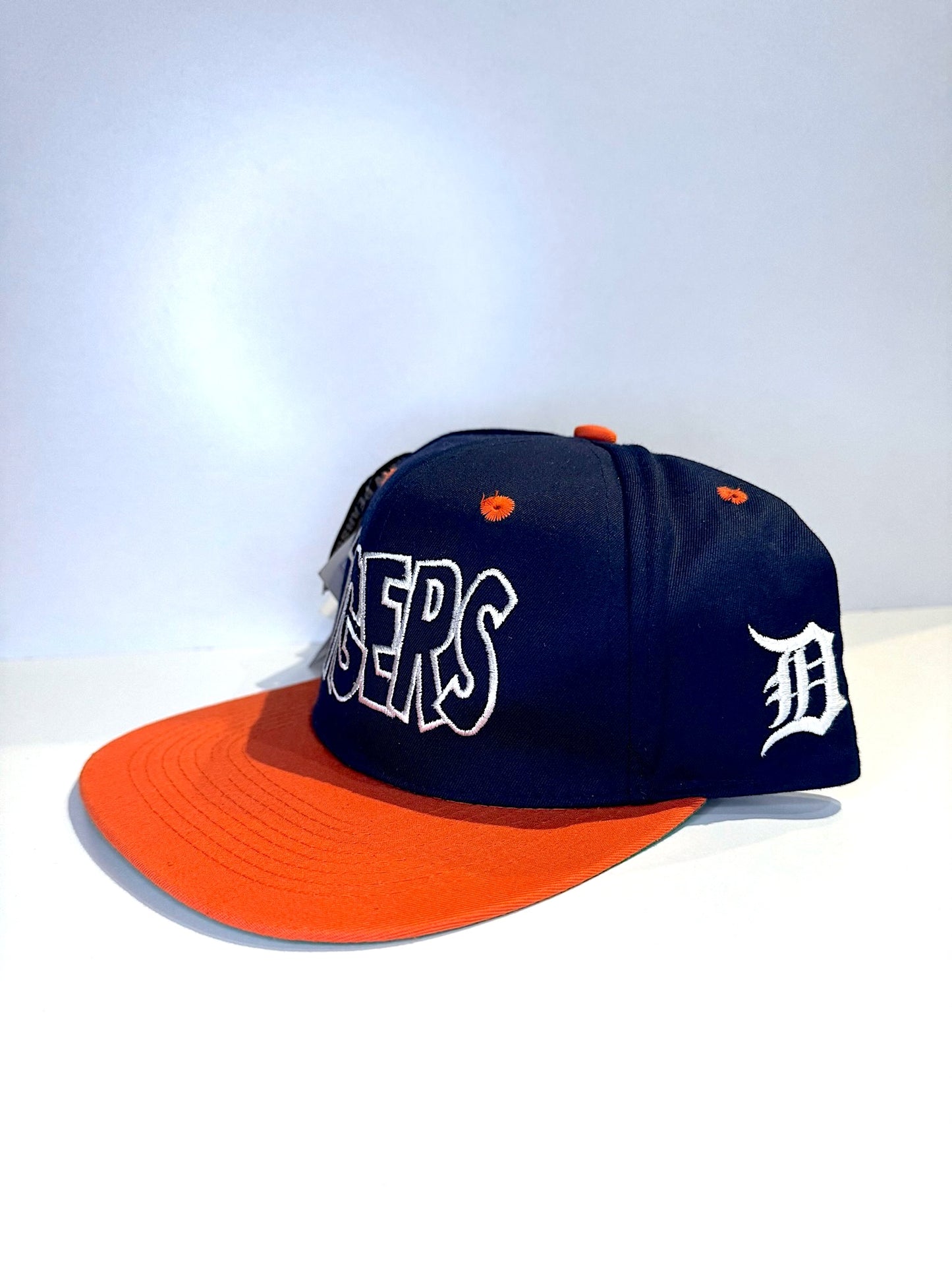 "DS" VINTAGE 90s DETROIT TIGERS DREW PEARSON SNAPBACK CAP HAT