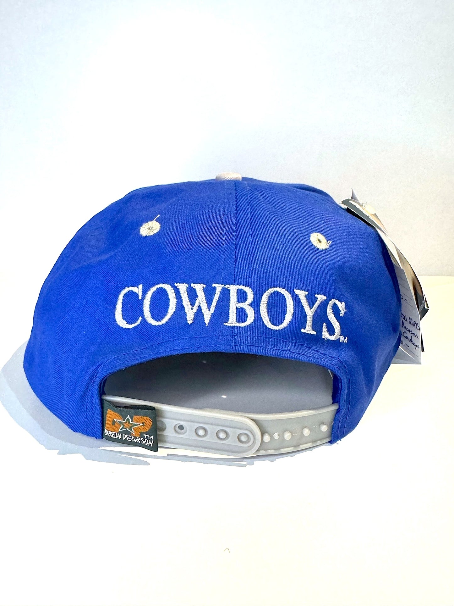 "DS" VINTAGE 90s DALLAS COWBOYS DREW PEARSON "TUNES SCRIPT" SNAPBACK CAP HAT