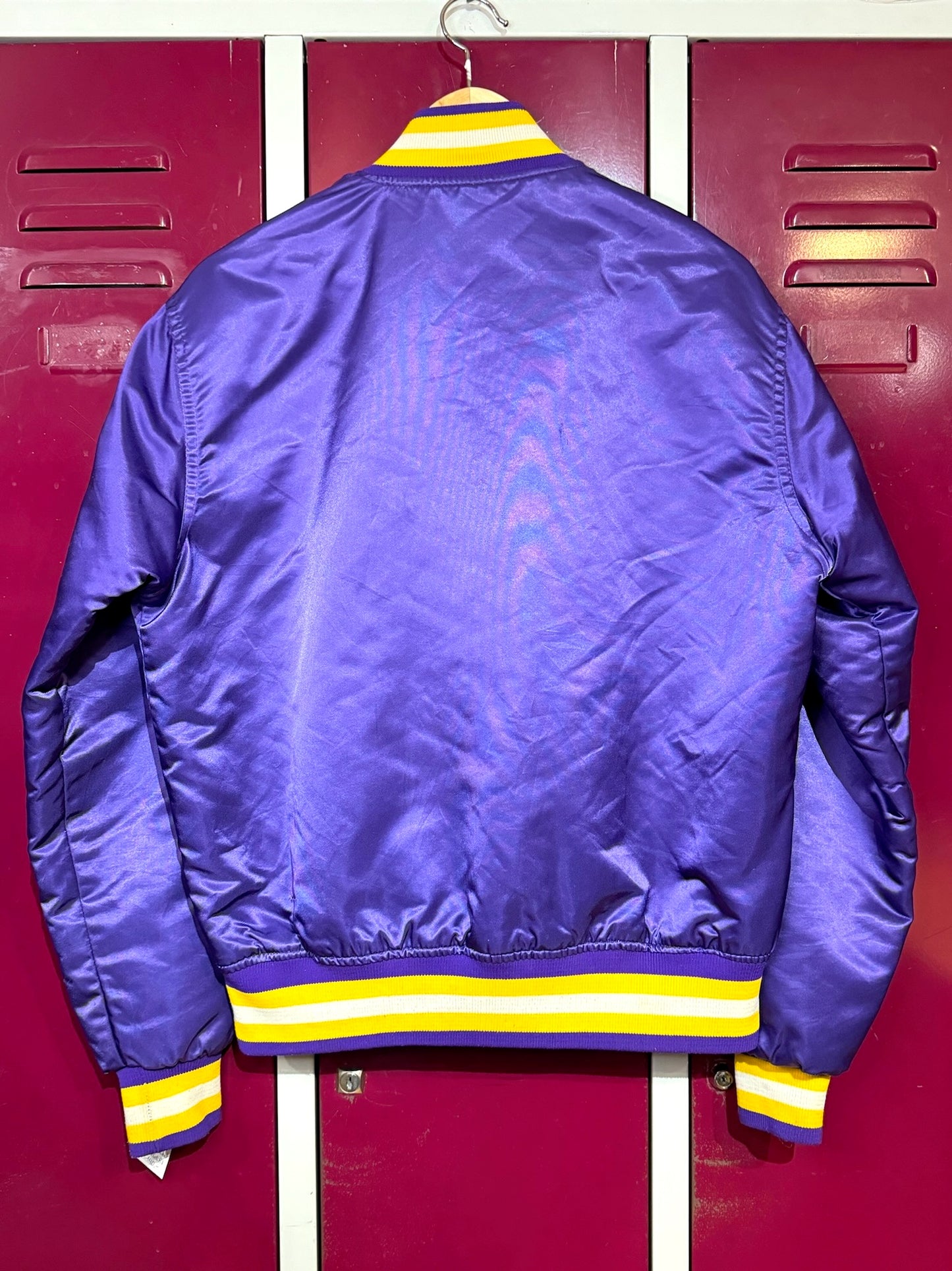 VINTAGE 90s STARTER LSU TIGERS NCAA SATIN JACKET  SZ: M