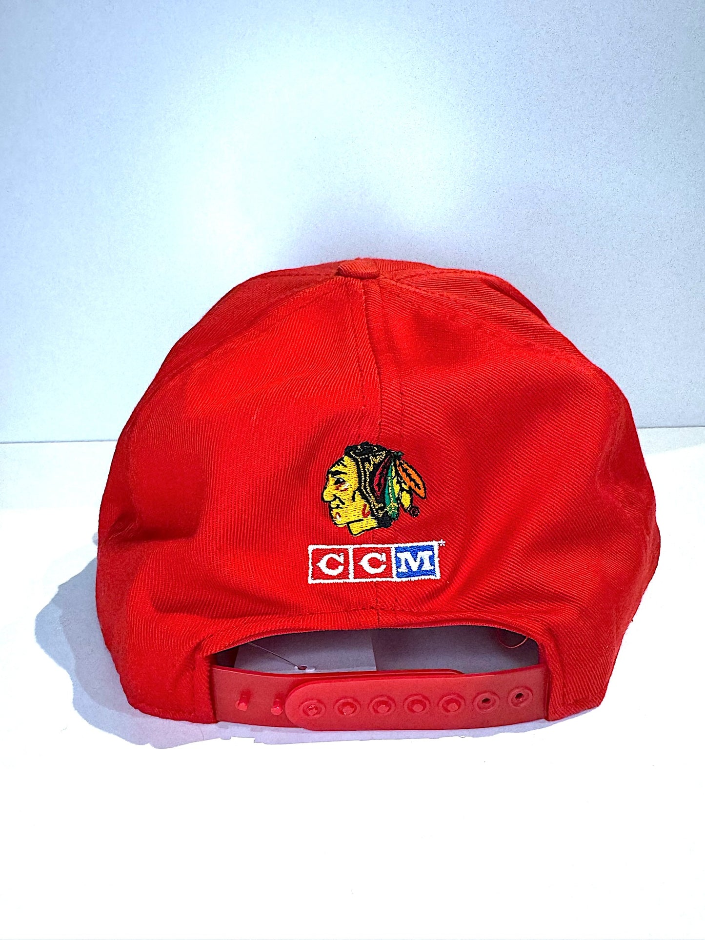 VINTAGE 90s CHICAGO BLACKHAWKS CCM SNAPBACK CAP HAT